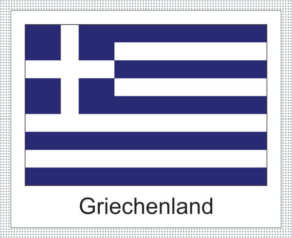 Griechenland | Aufkleber mit weissem Design Griechenland | Aufkleber mit weissem Design