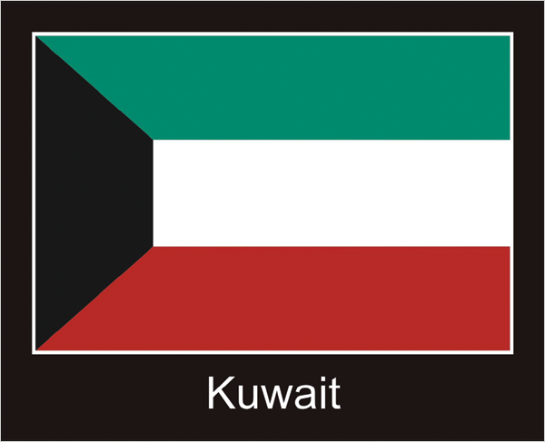 Kuwait | Aufkleber mit schwarzem Design Kuwait | Aufkleber mit schwarzem Design