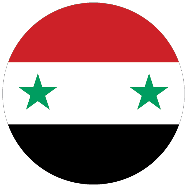 Syrien | rund geschnittener Aufkleber Syrien | rund geschnittener Aufkleber