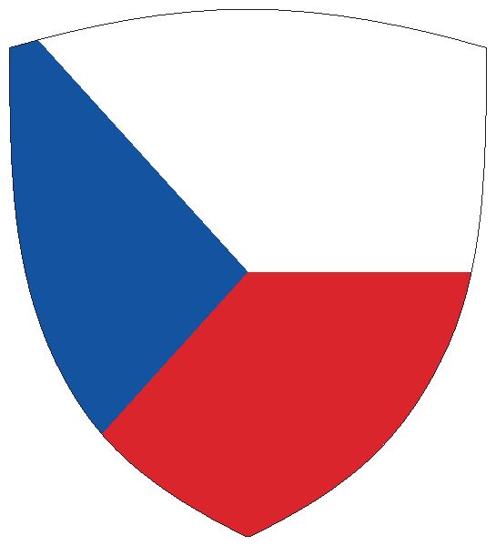 Tschechische Republik | Flagge -wappenförmig Tschechische Republik | Flagge -wappenförmig