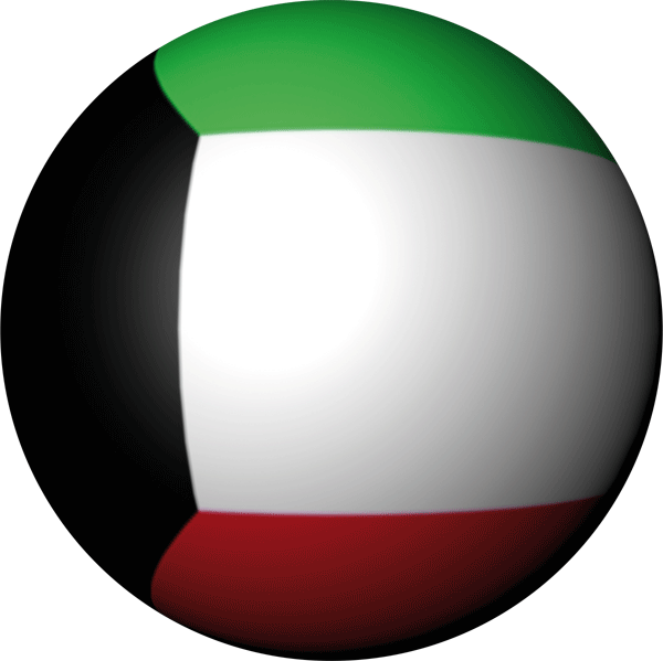 Kuwait | Aufkleber in Kugelform Kuwait | Aufkleber in Kugelform