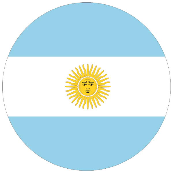 Argentinien | rund geschnittener Aufkleber Argentinien | rund geschnittener Aufkleber