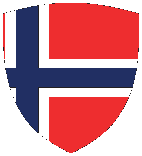 Norwegen | Flagge -wappenförmig Norwegen | Flagge -wappenförmig