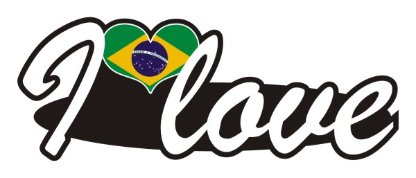 Aufkleber- I love Brasilien Aufkleber- I love Brasilien