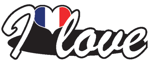 Aufkleber- I love Frankreich Aufkleber- I love Frankreich