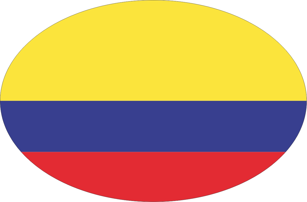 Colombia | sticker in oval shape Colombia | sticker in oval shape
