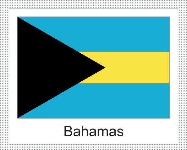 Bahamas | Aufkleber mit weissem Design Bahamas | Aufkleber mit weissem Design