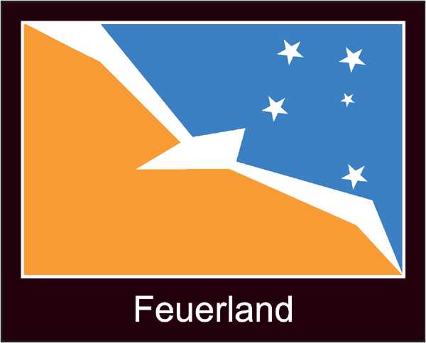 Flagge | Feuerland -schwarzes Design Flagge | Feuerland -schwarzes Design