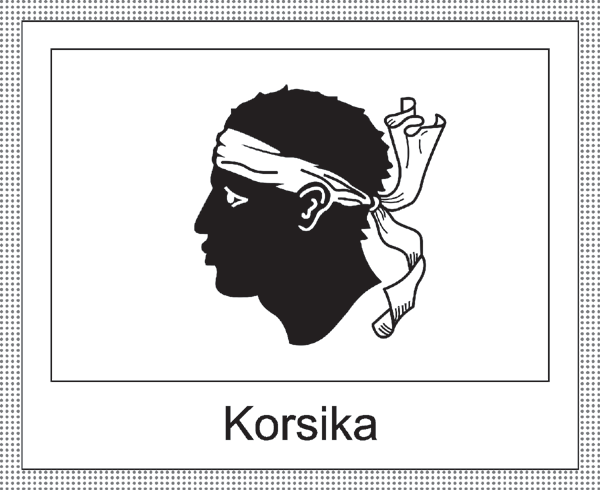 Flagge | Korsika -weisses Design Flagge | Korsika -weisses Design