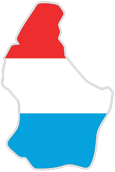 Luxembourg | Flag cut to Contour Luxembourg | Flag cut to Contour