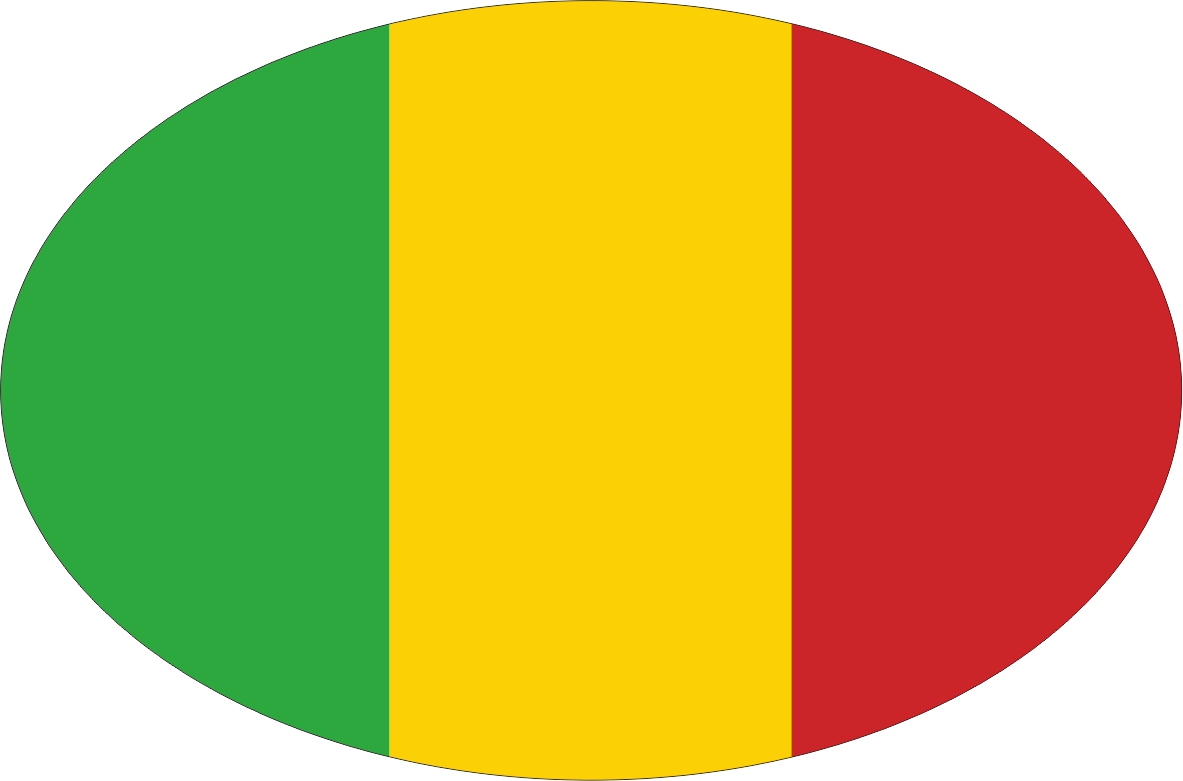 Mali | Aufkleber in ovaler Form Mali | Aufkleber in ovaler Form